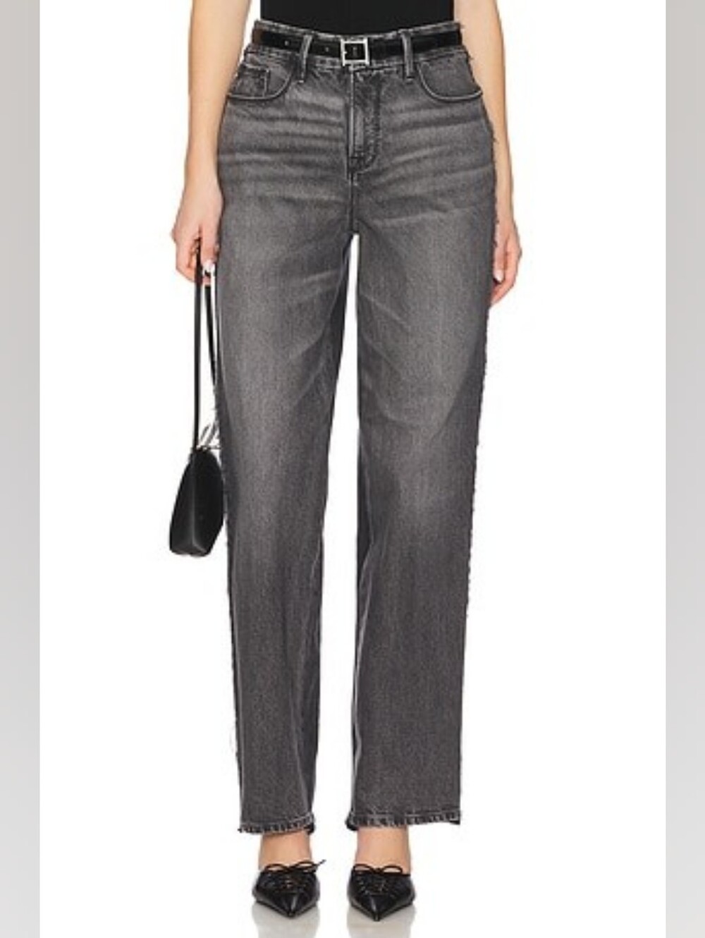 Good American Washed Black Good 90s Two Tone Jeans in Black365 NWT